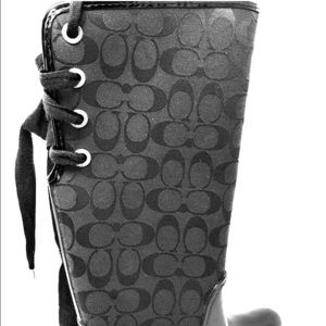 Coach tristee black rain boots